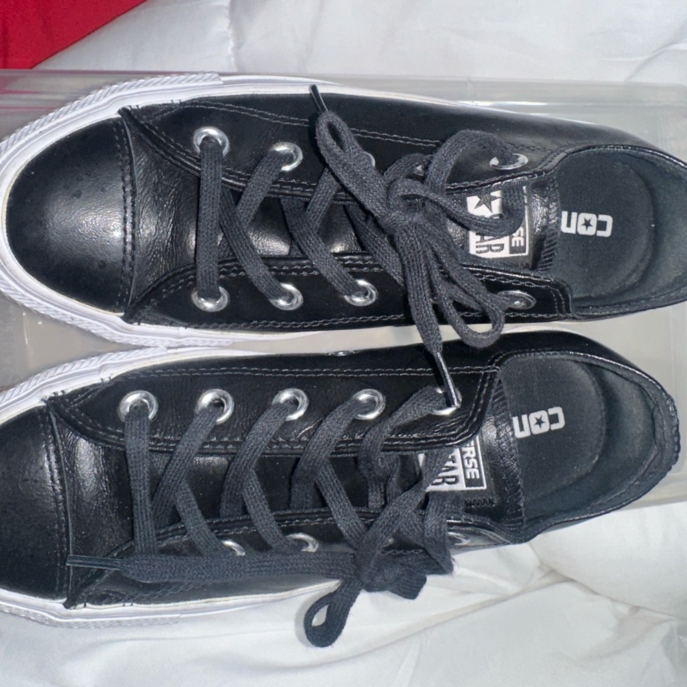 Converse Women's Black Sneakers CTAS Ox Black Black White ShoesConverse